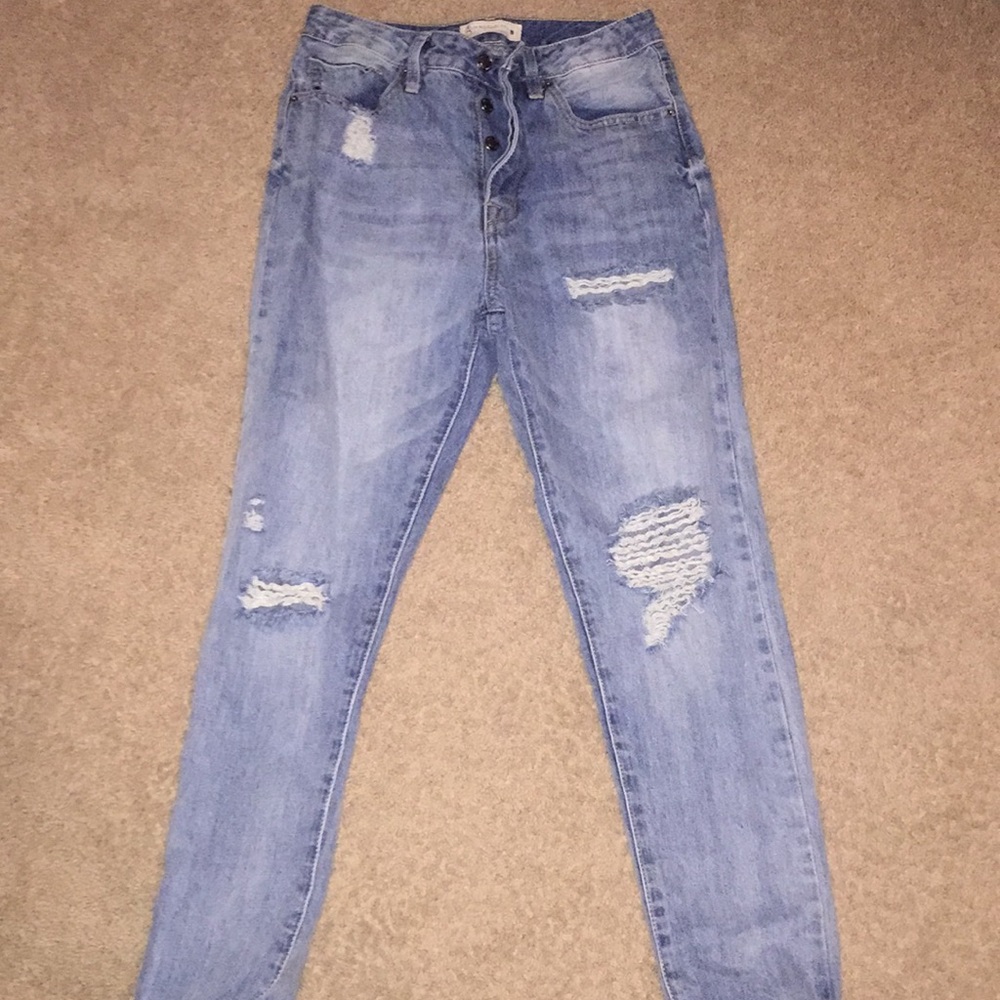 Distressed jeans